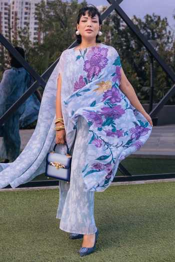 Preeti Mehta Bloom Print Kaftan & Pant Set 