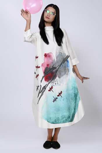 Taika By Poonam Bhagat Chanderi Floral Pattern Tunic 