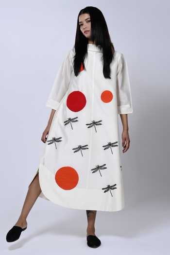 Taika By Poonam Bhagat Dragonfly Dot Pattern Tunic 