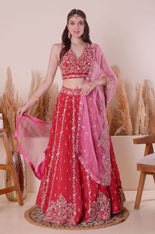 Surabhi Arya Zardozi Embroidered Lehenga Set 