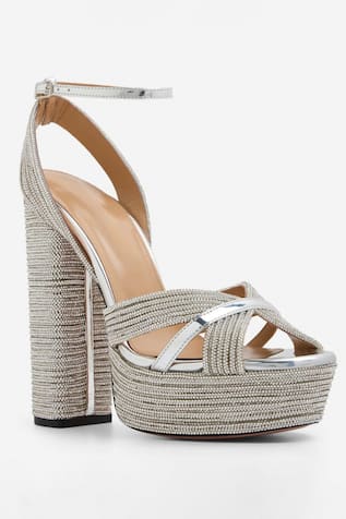 Kate Swarovski Crystal Embellished Block Heels 