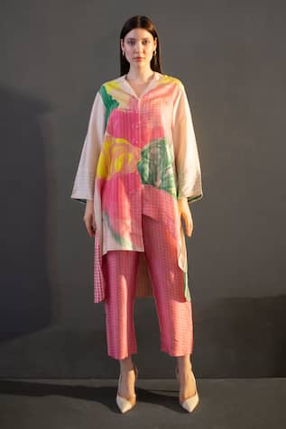 Clos Abstract Print Kurta & Pant Set 