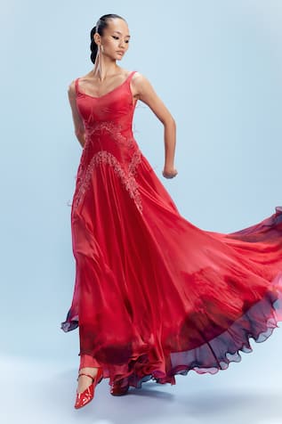 Dolly J Venya Printed Gown 