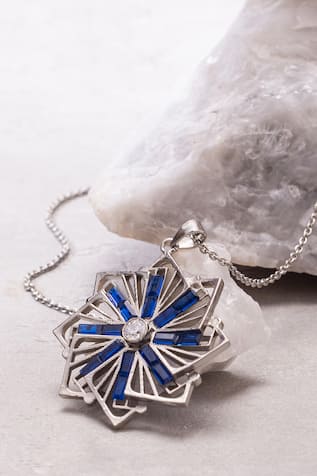 Gaurish Bespoke Jewellery Caree Stone Embellished Pendant Necklace 