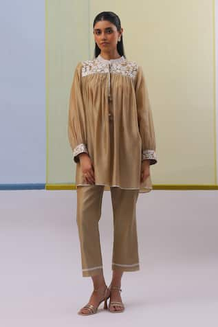 Sue Mue Nuri Gara & Dori Embroidered Tunic With Pant 