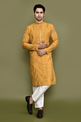 Arihant Rai Sinha Mirror Embroidered Kurta & Pant Set 