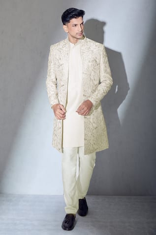 Alaya Advani Embroidered Sherwani Jacket Kurta Set 