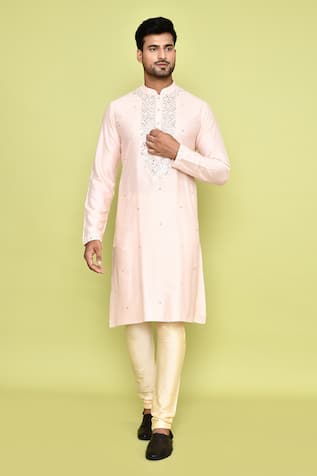 Mughal Gul Embroidered Kurta With Churidar 