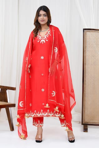 Gota Work Kurta Pant Set 