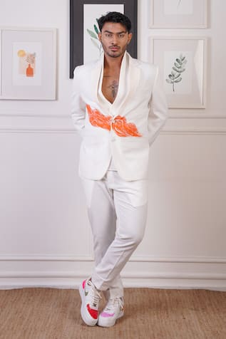 Ankur J Hand Painted Blazer & Pant Set 