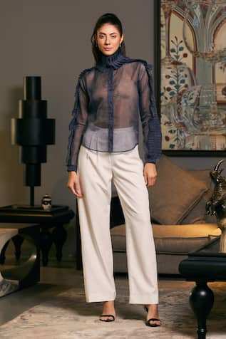 Siddartha Tytler Sheer Textured Shirt 