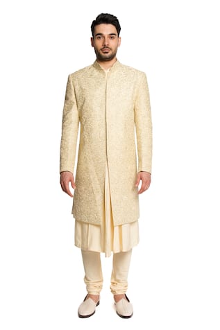 ARJUUN KILACHAND Dori Embroidered Sherwani With Kurta Set 