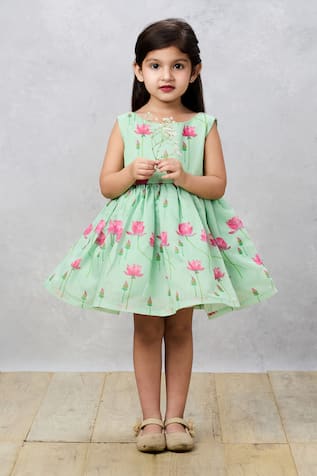 Lotus Print Dress 