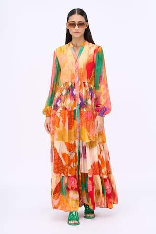 Siddhartha Bansal Elisa Floral Print Dress 