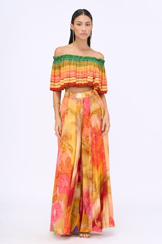 Siddhartha Bansal Love Struck Printed Top & Pant Set 