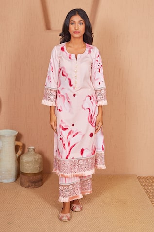 Bhawna Sethi Rosella Floral Print Kurta With Pant 