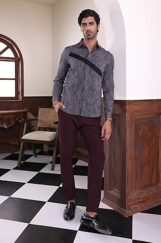 Abkasa Caxton Texture Print Shirt 