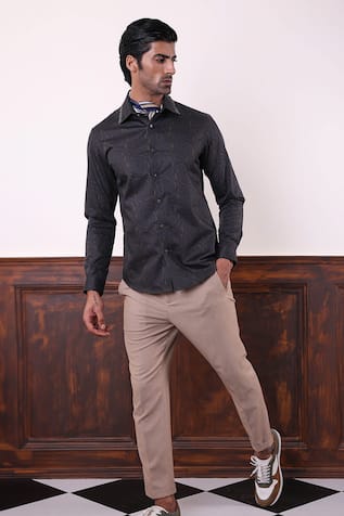 Abkasa Sergei Abstract Print Shirt 