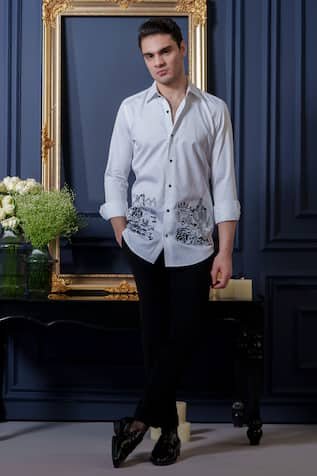 Amrit Dawani Desert Embroidered Shirt 