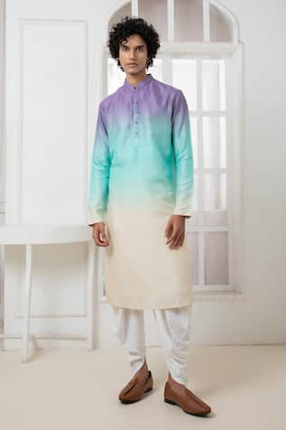 Darshika Menswear Ombre Shaded Kurta & Pant Set 