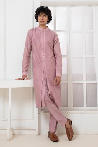 Darshika Menswear Pintucked Kurta & Pyjama Set 