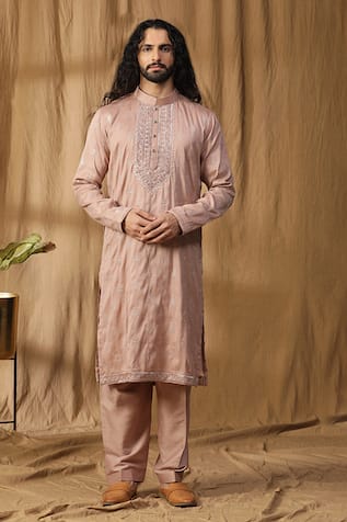 Kudrat Couture Ruuh Rose Embroidered Kurta & Salwar Set 