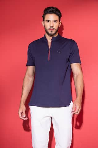 AMIT ARORA Placed Threadwork T-Shirt 