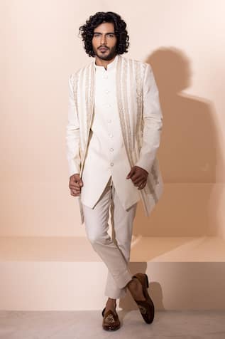 Amit Arora Hand Embroidered Jacket With Pant Set 