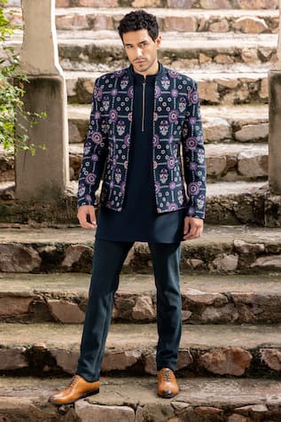 Amit Arora Thread Embroidered Bandhgala & Kurta Set 