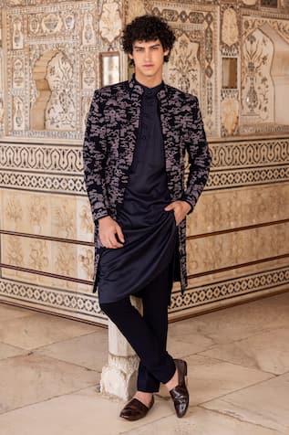 Amit Arora Thread Hand Embroidered Bandhgala Pant Set 