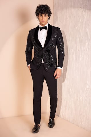 Amit Arora Astron Sequin Embellished Tuxedo With Pant 