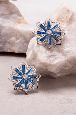 Gaurish Bespoke Jewellery Caree Stone Embellished Stud Earrings 