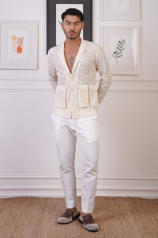 Ankur J Lace Embellished Shirt 