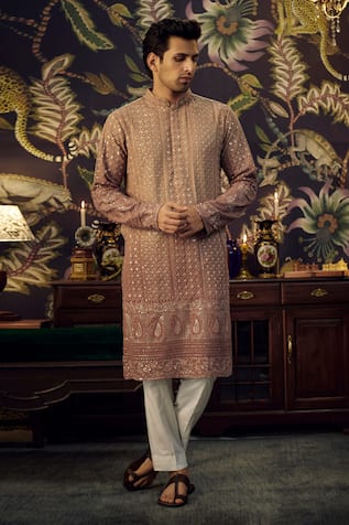 Kasbah Paisley Sequin Embroidered Kurta 