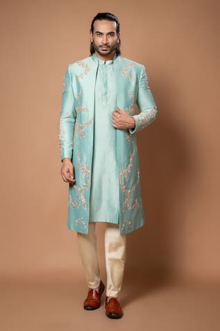 Priyanka Haralalka Zardozi Embroidered Sherwani & Kurta Set 