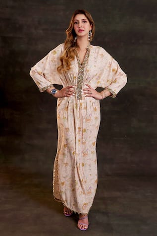 Ohaila Khan Hand Embroidered Kaftan 