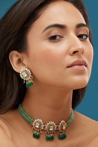 Viya Bead Polki Choker Set 