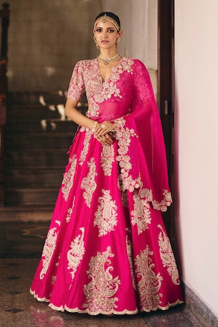 Mrunalini Rao Allika Gullista Embroidered Bridal Lehenga Set 