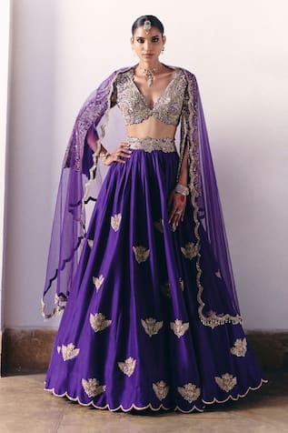 Mrunalini Rao Hruskha Embroidered Lehenga Set 