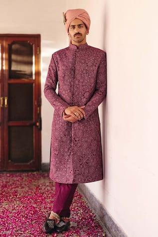 Mrunalini Rao Viraansh Embroidered Sherwani & Pant Set 