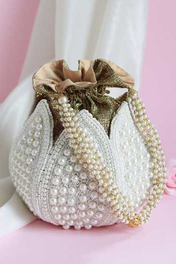 The Tan Clan Sitara Pearl Embroidered Potli 