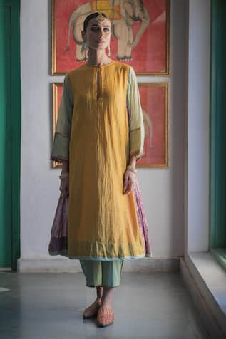 Swatti Kapoor Hand Woven A-Line Ranjha Kurta 