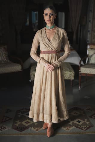 Swatti Kapoor Ekkam Woven Striped Anarkali 