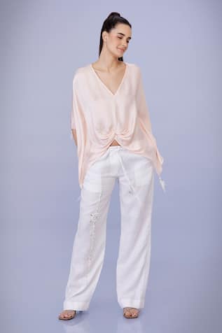 Pearl Snowflake Embroidered Trouser 