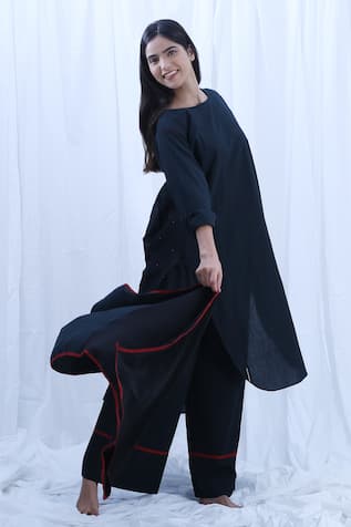 Khat Polka Dot Pattern Kurta Pant Set 