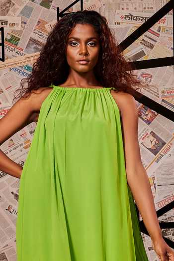 slim fit dress slacks Rachel Comey Toga Dress Green – Beklina main image 0