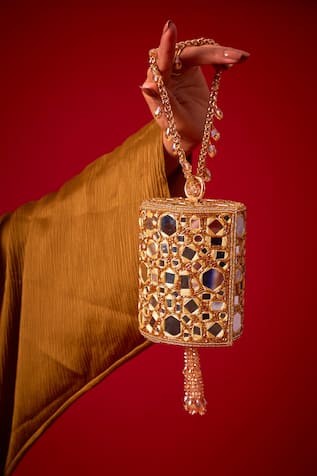 Noah Mirror Embellished Mini Bucket Bag 