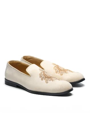 Nidhi Bhandari Suede Embroidered Moccasins 