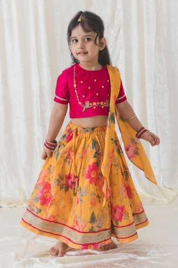 Tiber Taber Floral Fun Print Lehenga Set 