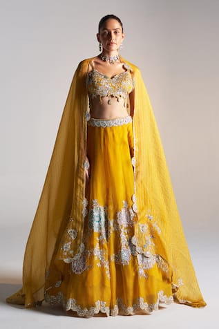 Osaa by Adarsh Embroidered Blouse Lehenga Set 